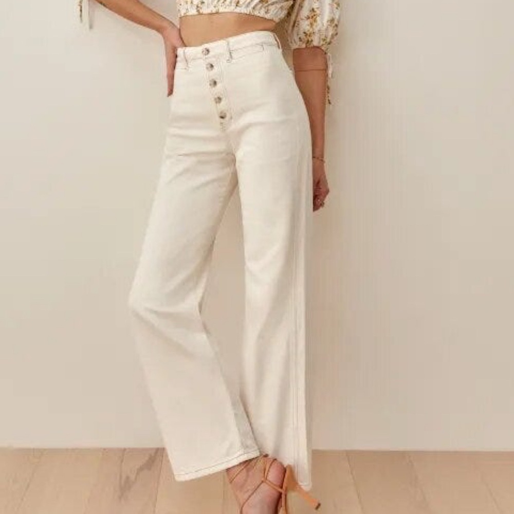 Reformation Lexi High Rise Wide Leg Jean | Size 23 |measurements in description